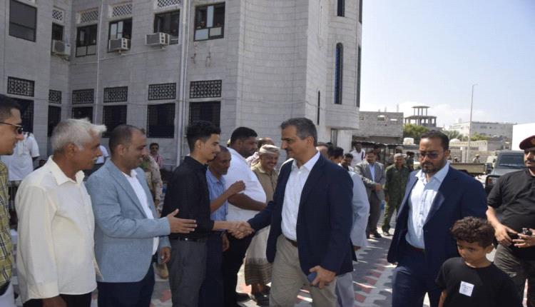 وزير الدولة محافظ محافظة عدن يفتتح مبنى السلطة المحلي بمدينة خور مكسر