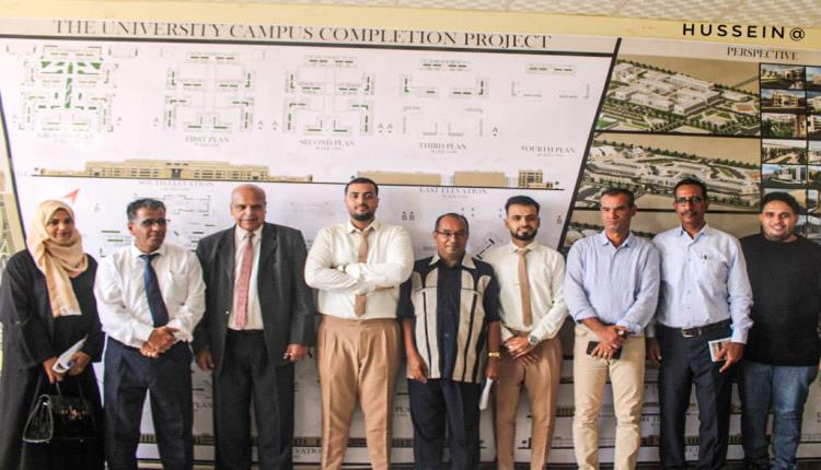 مناقشة مشروع تخرج طلاب كلية الهندسة المعمارية في الحرم الجامعي م/عدن 