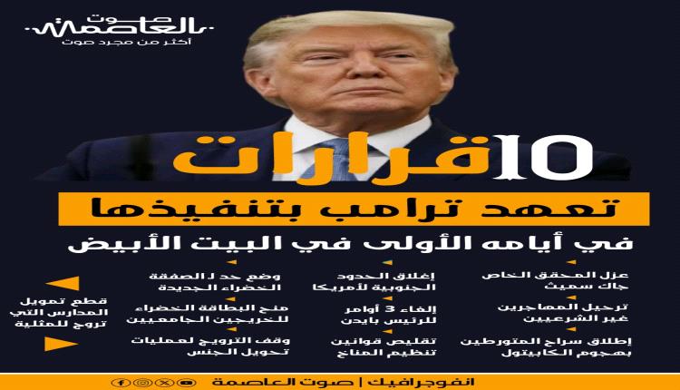 10 قرارات تعهد ترامب بتنفيذها في أيامه الأولى في البيت الأبيض 