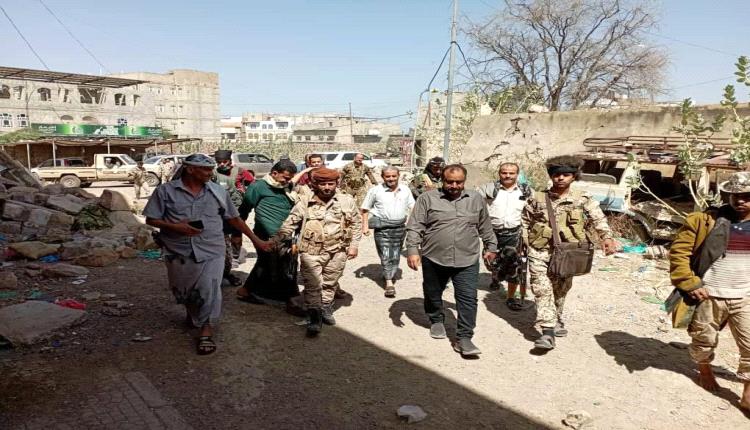 مدير عام قعطبة يزور ادارة آمن المديرية ويشبد بمستوى الآداء والانضباط الامني