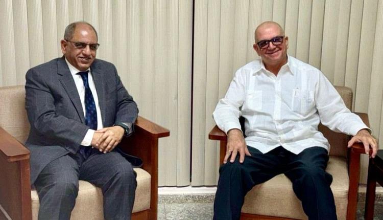 السفير ناشر يبحث مع الخارجية الكوبية تعزيز العلاقات الثنائية والتعاون المشترك


