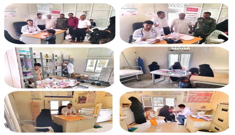 الضالع:القيادة المجتمعية و الأمنية ينفذان نزولًا ميدانيًا إلى المركز الصحي في لكمة الدوكي