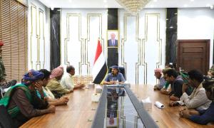 المحافظ بن ماضي يلتقي مقادمة قبائل سيبان ويثمن مواقفهم النبيلة تجاه حضرموت ووحدة كلمة أبنائها