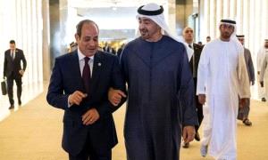 في زيارة أخوية.. رئيس الإمارات يصل العلمين والسيسي بمقدمه مستقبلية