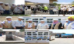 يونوبس ووزارة المياه يتفقدان سير أعمال تأهيل محطة الصرف الصحي في محطة كريتر