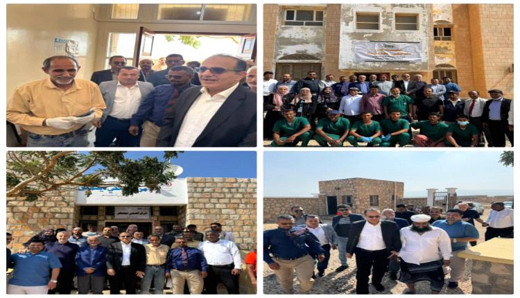 وزير الصحة ومحافظ سقطرى يتفقدان عددًا من المرافق الصحية في مديريت..