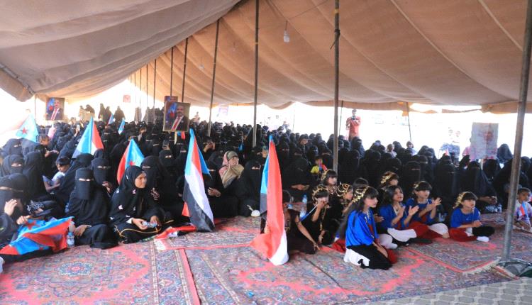 فعالية نسوية حاشدة في ساحة الاعتصام بالمهرة للمطالبة بإعلان دولة الجنوب العربي