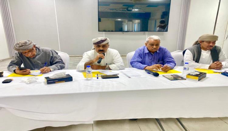 اللجنة الاستشارية بحضرموت تبحث جهود مصلحة شؤون القبائل ودورها في إصلاح ذات البين