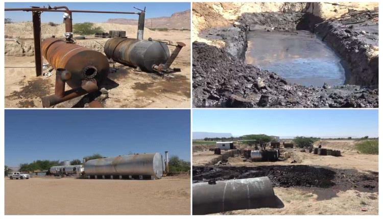 القوات الجنوبية تضبط مصفاة غير قانونية لنهب النفط داخل مزرعة متنفذ شمالي في الخشعة