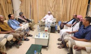 الكثيري يستقبل عددًا من أعضاء الجمعية الوطنية ويتلقى التهاني بتحرير وادي حضرموت