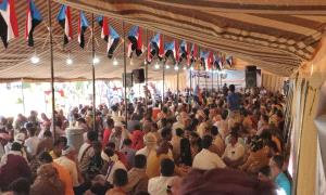 أبناء وادي وصحراء حضرموت يواصلون اعتصامهم لمطالبة المجلس الانتقالي إعلان دولة الجنوب العربي