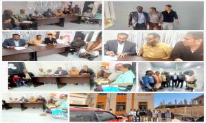 مدير عام قعطبة الشاعري ومدير الصحة ومهندس كير العالمية يستلمون مركز الطوارئ التوليدية من المقاول المنفذ