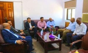 زيارة رئيس الجمعية الوطنية لفرع البنك المركزي في سيئون

