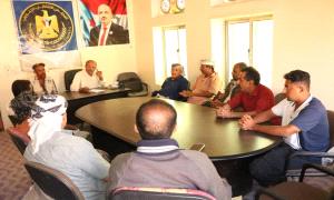  رئيس انتقالي حالمين يعقد اجتماعا مع اللجان المجتمعية لمراكز عاصمة المديرية