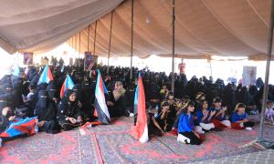 فعالية نسوية حاشدة في ساحة الاعتصام بالمهرة للمطالبة بإعلان دولة الجنوب العربي