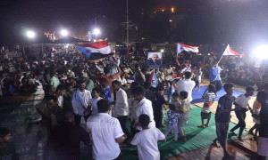 مخيم الاعتصام المفتوح بالمكلا يشهد حفلًا فنياً وغنائيًا