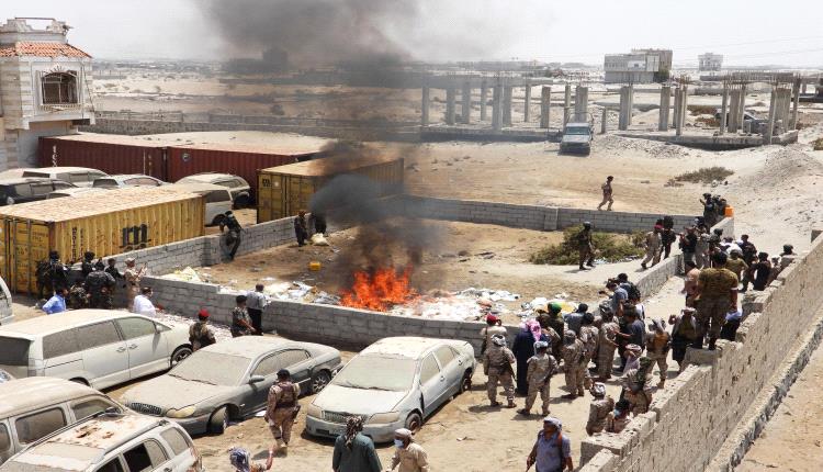 النيابة الجزائية المتخصصة بعدن تتلف 609 كيلو جرامًا من المخدرات، ضبطتها الحملة الأمنية المشتركة، بمحافظة لحج