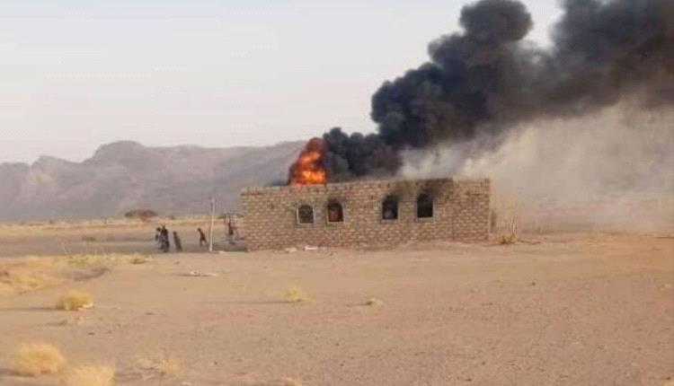 مليش/يا الحو/ثي تحرق منزل مواطن في الجوف وتهجّر أسرته قسرًا