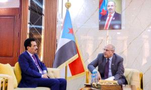 الكثيري يستقبل السفير بلفقيه ويهنئه بتعيينه ممثلاً لليمن في إندونيسيا