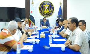 الأمانة العامة تناقش تقرير المشهد الاقتصادي والخدمي في الجنوب