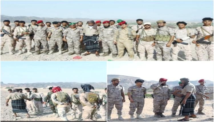 رئيس تنفيذية انتقالي المحفد يعايد أبطال اللواء الأول دعم وإسناد في أول أيام عيد الأضحى
