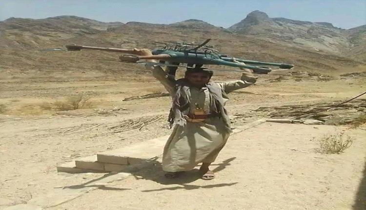 قوات محور سبأ تسقط طـ.ـائرة مسـ.ـيّرة حوثـ.ـية في حريب