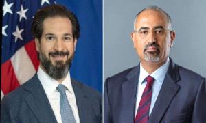 الرئيس الزُبيدي يبحث مع القائم بأعمال السفير الأمريكي مستجدات الأوضاع وفرص تحقيق السلام