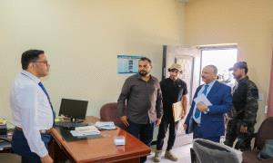 وزير النقل يتفقد مستوى الانضباط الوظيفي في ديوان الوزارة بعد إجازة عيد الأضحى المبارك 
