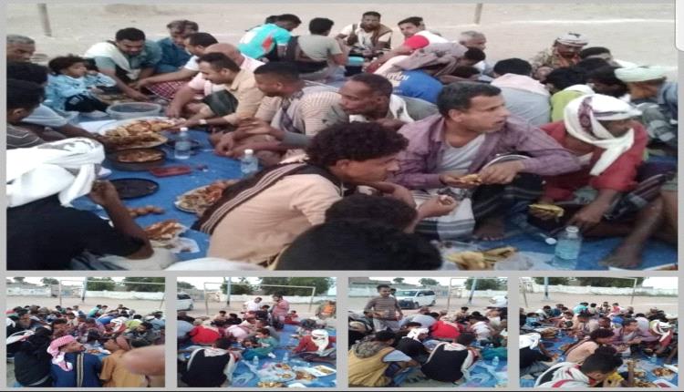 مؤسسة ثمار الخير تشارك في مأدبة الإفطار الجماعي على ساحة ملعب نادي الفجر الجديد بالكود