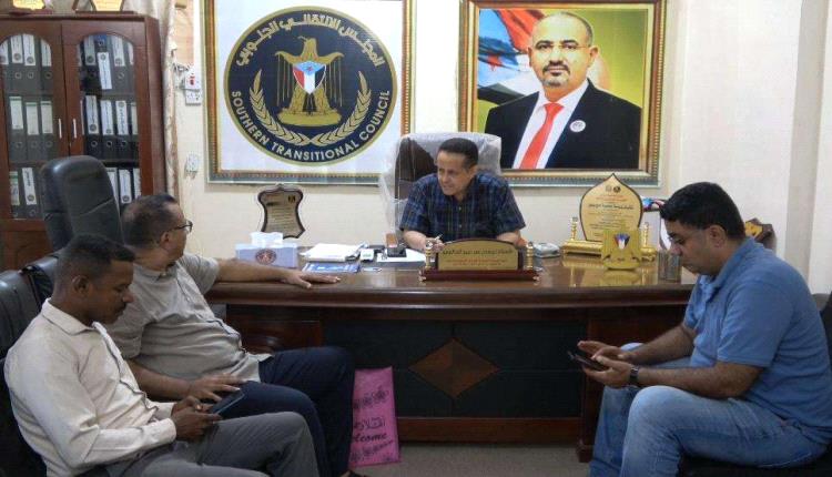 رئيس تنفيذية انتقالي لحج يلتقي أمين عام نقابة المهندسين الجنوبيين