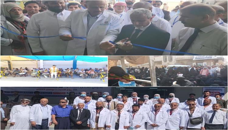 الوكيل الشبحي يدشن المخيم الطبي الجراحي المجاني الثالث في مستشفى عدن التعاوني الخيري بالعاصمة عدن