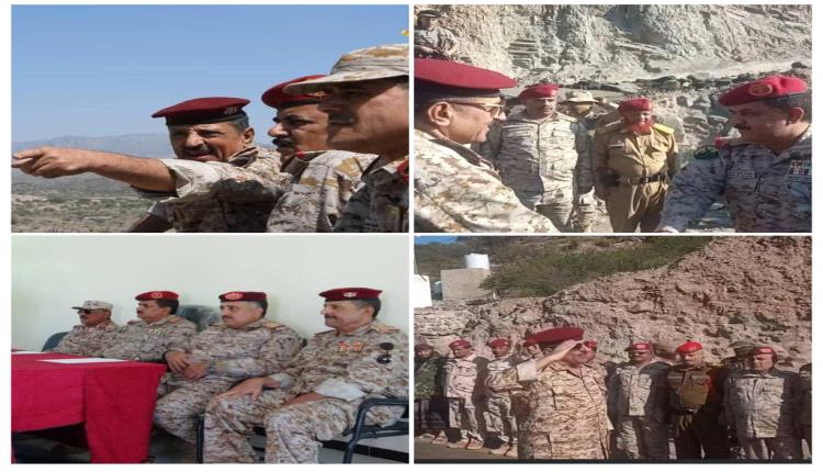 وزير الدفاع يتفقد الوحدات العسكرية بالضالع