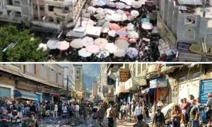 حملة لإزالة البسطات العشوائية وتنظيم الشوارع بتعز

