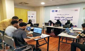 اختتام ورشة تدريبية حول أسس وإدارة المعارض الفنية ضمن مشروع "مساحة جسر الإبداعية" بعدن