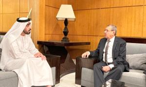 رئيس مجلس القضاء الأعلى يلتقي رئيس المحكمة الاتحادية العليا الإماراتي في القاهرة