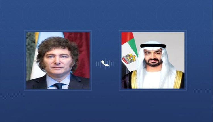هاتفياً.. محمد بن زايد والرئيس الأرجنتيني يبحثان علاقات البلدين