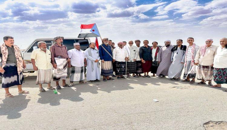 رئيس تنفيذية انتقالي شبوة يستقبل قافلة أبناء وادي حضرموت المتجهة إلى جبهات الضالع