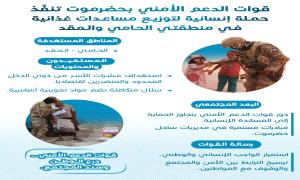 قوات الدعم الأمني بحضرموت تنفّذ حملة إنسانية لتوزيع سلال غذائية في الحامي والمقد