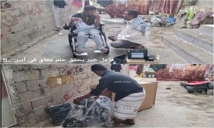 فاعل خير يحقق حلم معاق في أبين ..!!