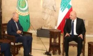 الأمين العام للجامعة العربية يلتقى رئيس لبنان في بيروت