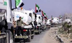 الإمارات تُسيّر أكبر قافلة صهاريج مياه إلى شمال غـ.ـزة