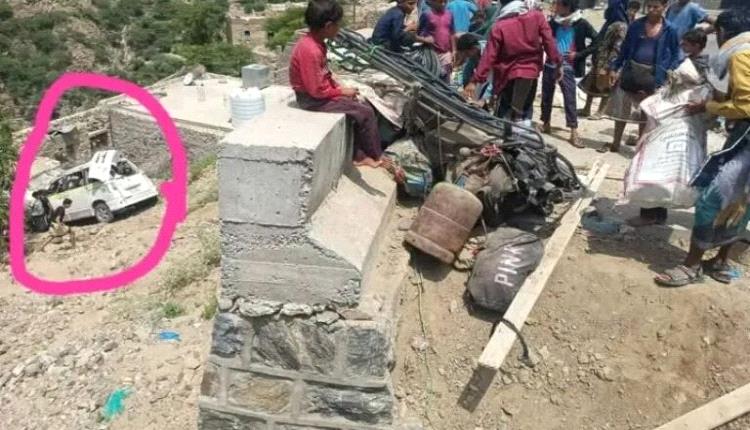 تعز: إصابة 8 أشخاص في انقلاب سيارة بطريق هيجة العبد