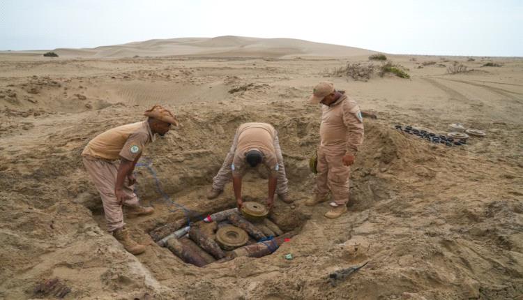 «مسام» ينفذ عملية لإتلاف أكثر من 6100 'لغماً وقنبلة' ومخلفات حر/بية في أبين 