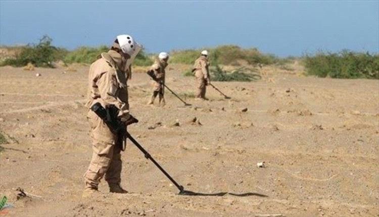 فرق "مسام" تفكك ألغ،،امًا حو،،ثية مضادة للدبابات في شبوة 