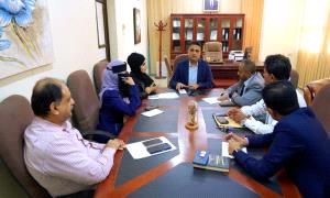 نائب وزير الإعلام والثقافة والسياحة يلتقي مديري مكاتب الإعلام في عدن وأبين ولحج والضالع 