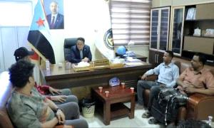 الحالمي وقيادة انتقالي وادي حضرموت يناقشان تطوير العمل التنظيمي