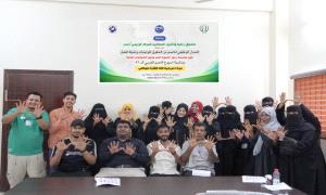 مؤسسة رموز تقيم ورشة تعريفية للغة الإشارة لموظفي صندوق رعاية وتأهيل المعاقين بعدن 
