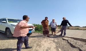 ​مدير عام تبن يرافق الفريق الهندسي التابع للصندوق الاجتماعي في نزول ميداني لقناة بيزج