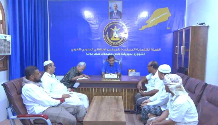 التميمي يلتقي المجلس التنسيقي لنقابات مؤسسة المياه بوادي حضرموت ويؤكد دعم المطالب النقابية