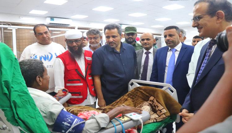 تدشين مركز الغسيل الكلوي بمستشفى ابن خلدون في لحج بدعم وتمويل من الهلال الأحمر القطري
